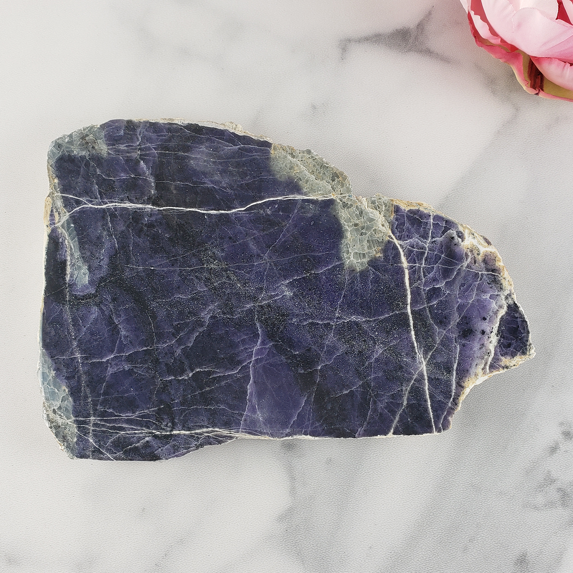 Unique Morado Opal Stone Slab Natural Crystal Slice with Polished Face | Royal
