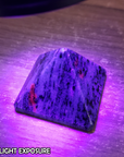 Ruby Zoisite Stone Natural Gemstone Crystal Pyramid | 30-35mm - Fluorescent Ruby Under UV Light