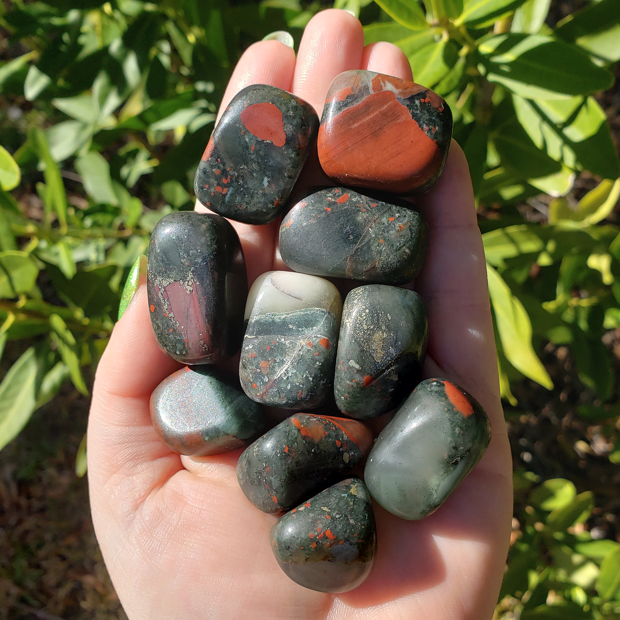 Seftonite Bloodstone Crystal Natural Gemstone Tumbled Stone | One Stone - 1