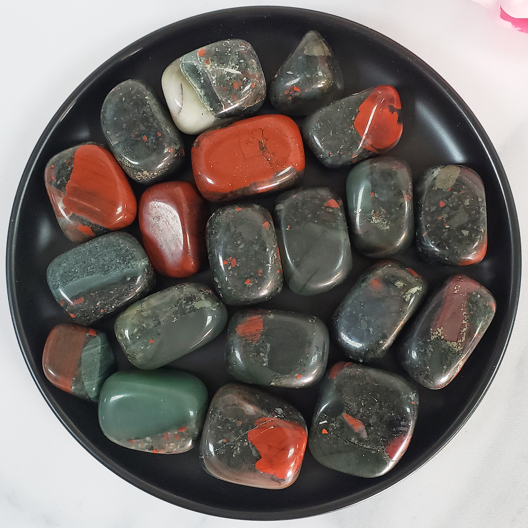 Seftonite Bloodstone Crystal Natural Gemstone Tumbled Stone | One Stone