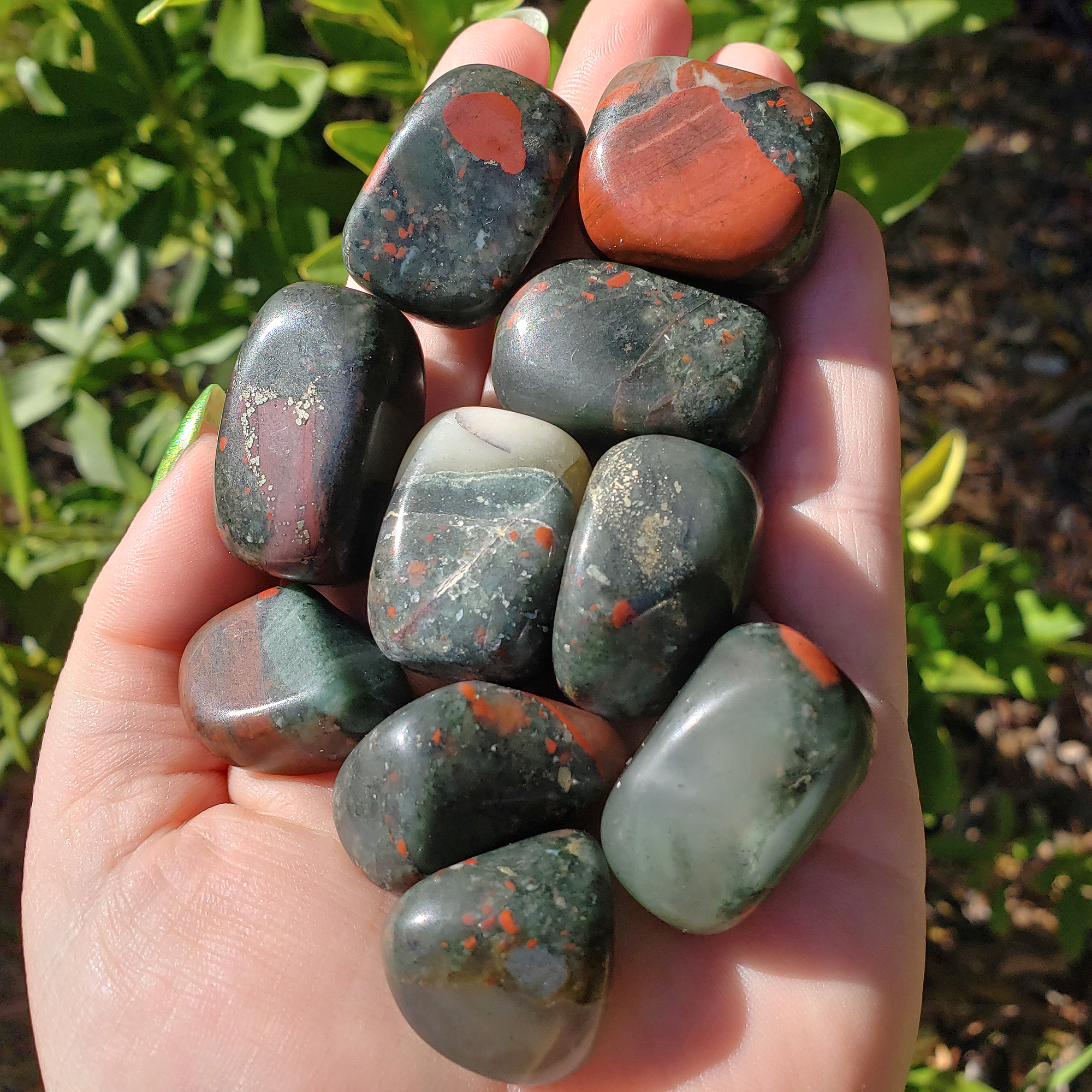 Seftonite Bloodstone Crystal Natural Gemstone Tumbled Stone | One Stone - 5