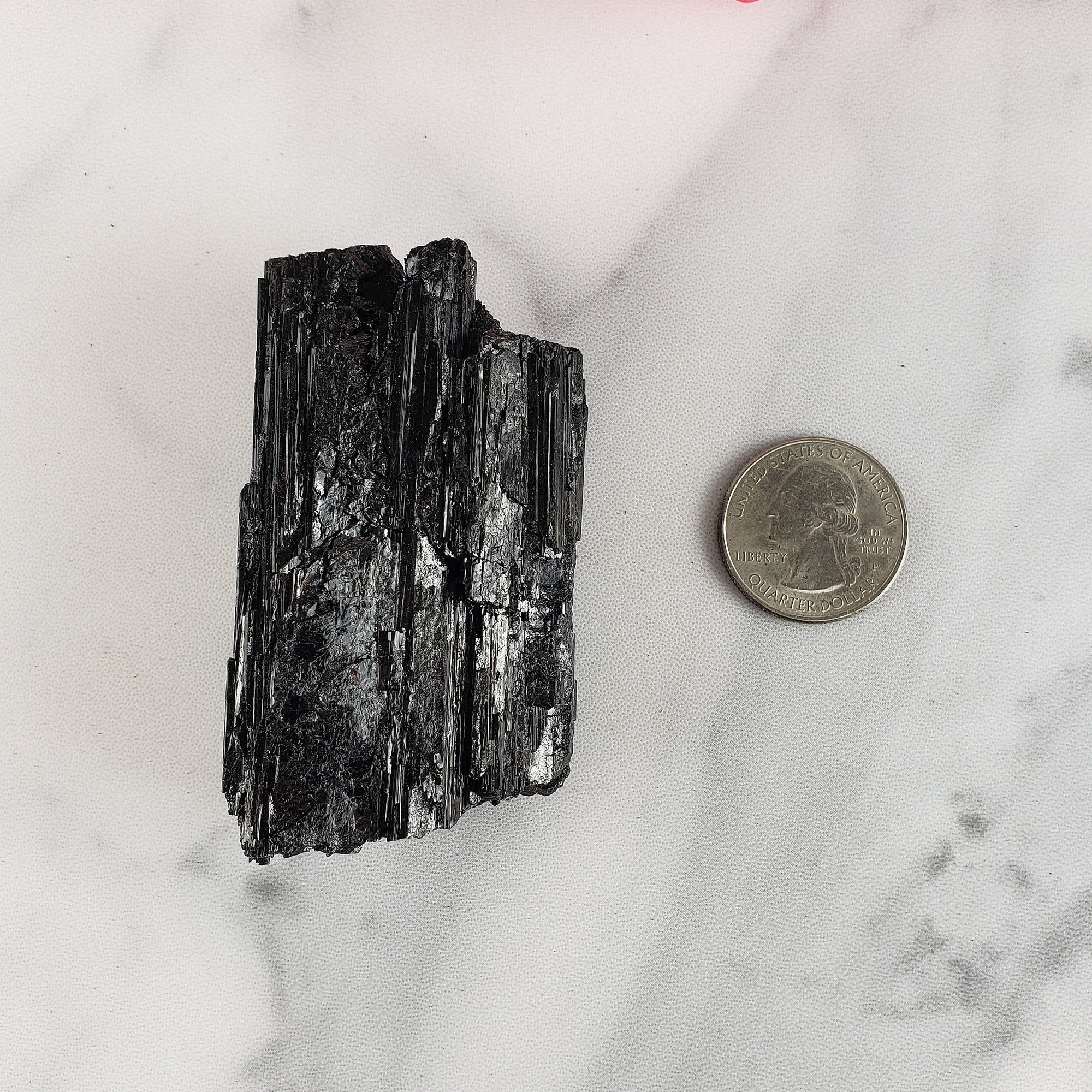 Unique Large Raw Black Tourmaline Crystal Natural Rough Gemstone | Shield - 2