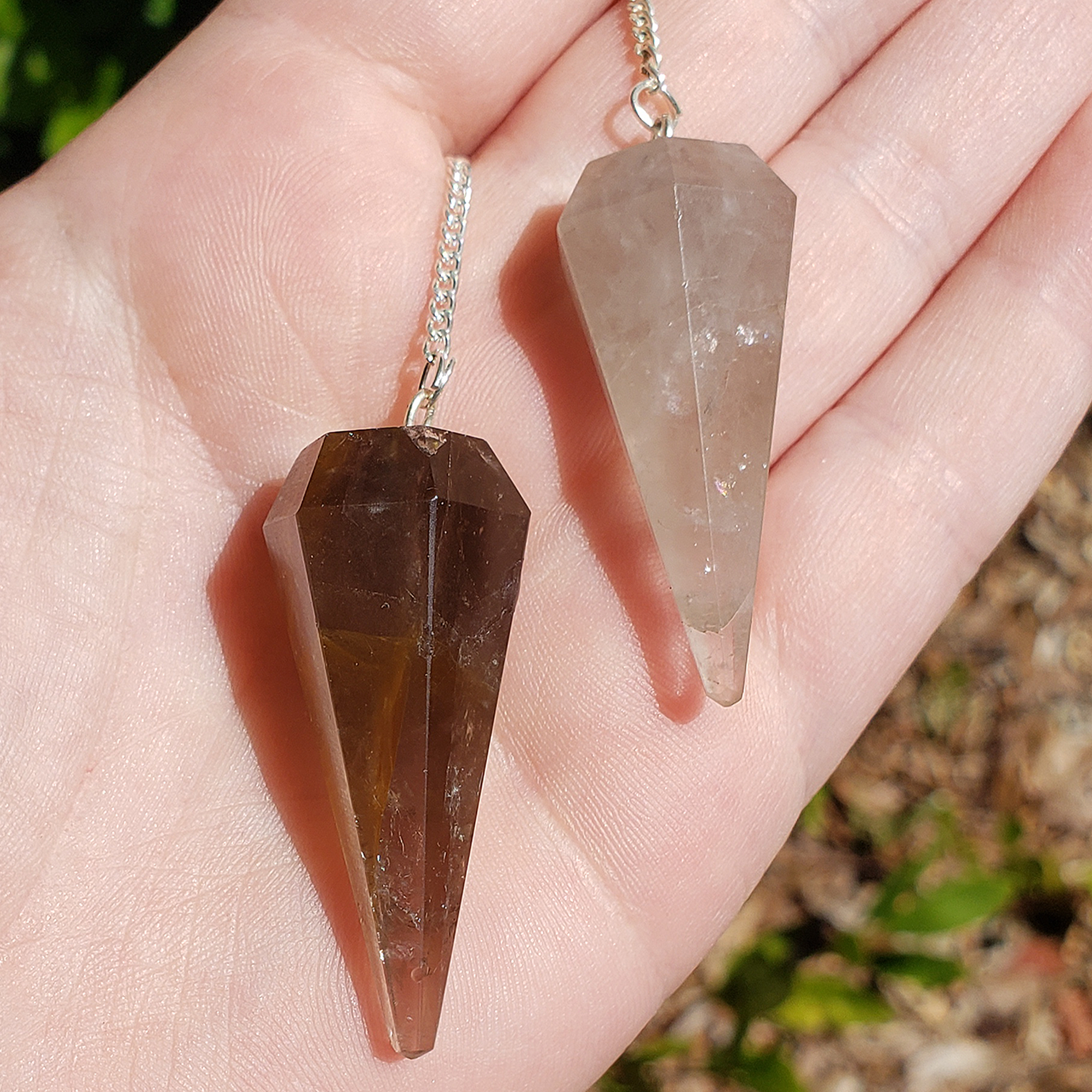 Smoky Quartz Crystal Natural Gemstone Crystal Pendulum | Spiritual Tool - 5