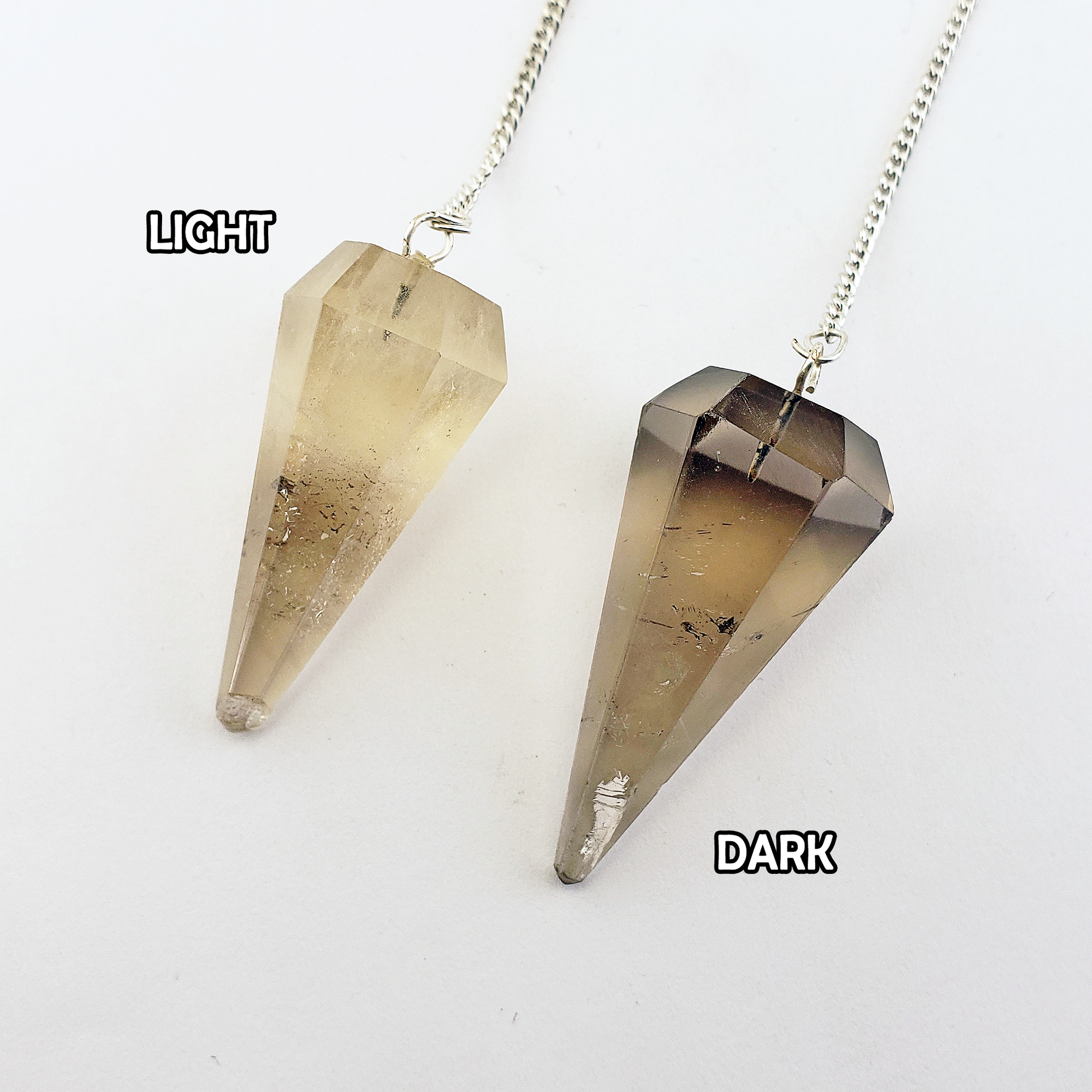 Smoky Quartz Crystal Natural Gemstone Crystal Pendulum | Spiritual Tool - 3