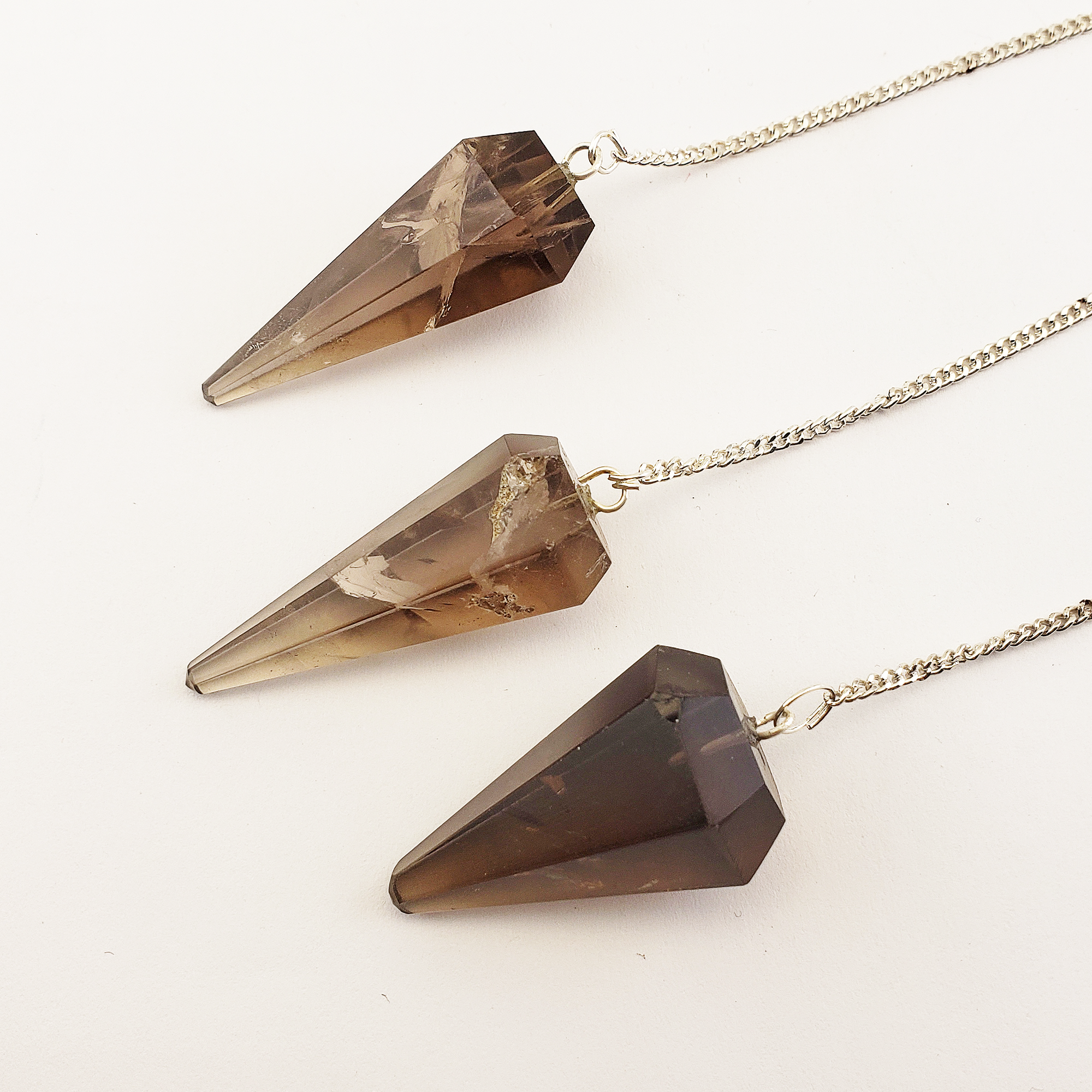 Smoky Quartz Crystal Natural Gemstone Crystal Pendulum | Spiritual Tool - 2