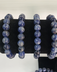 Blue Sodalite Crystal Natural Gemstone 7-8mm Beaded Bracelet - 4