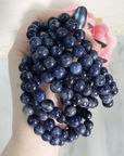 Blue Sodalite Crystal Natural Gemstone 7-8mm Beaded Bracelet - 5