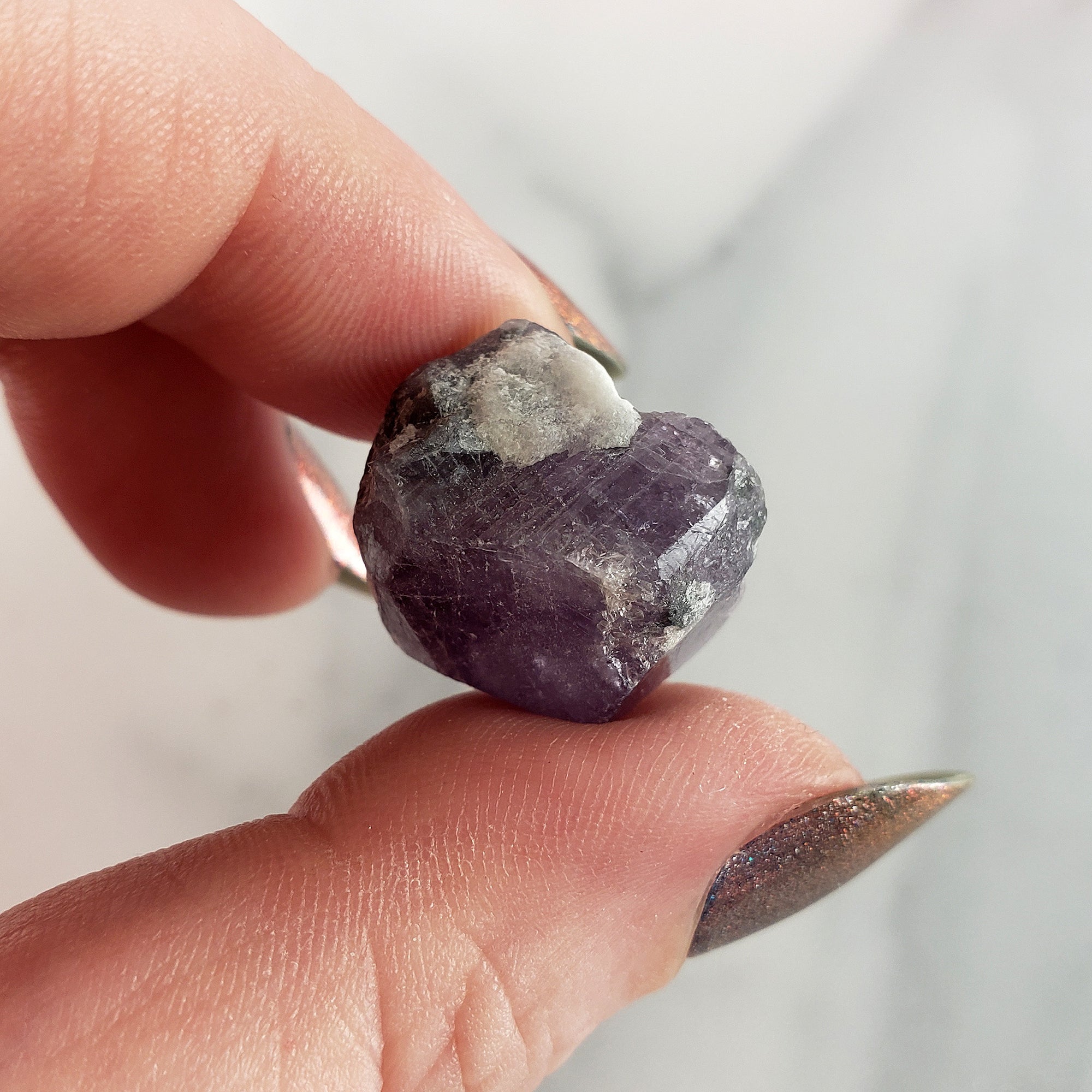 Unique Purple Scapolite Crystal Natural Mineral Formation Rough Gemstone | Sonder