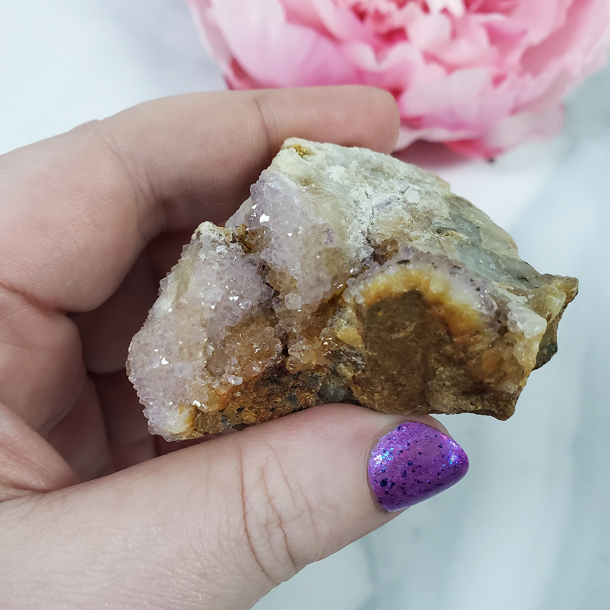 Spirit Cactus Quartz Lavender Amethyst Crystal Natural Druzy Cluster | MEDIUM - 8