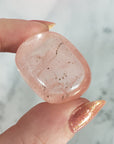 Strawberry Obsidian Crystal Cherry Quartz Manmade Tumbled Stone | One Stone - 6
