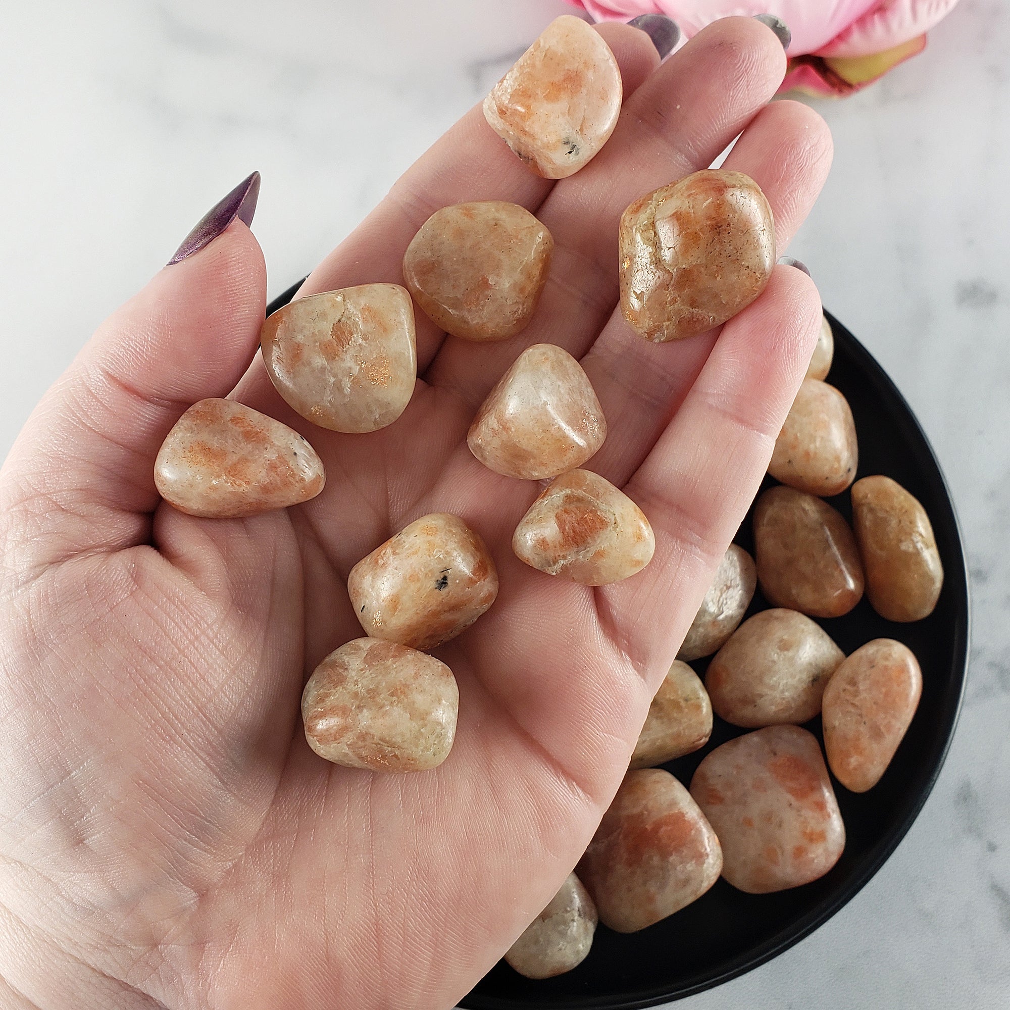 Sunstone Crystal Natural Gemstone Tumbled Stone