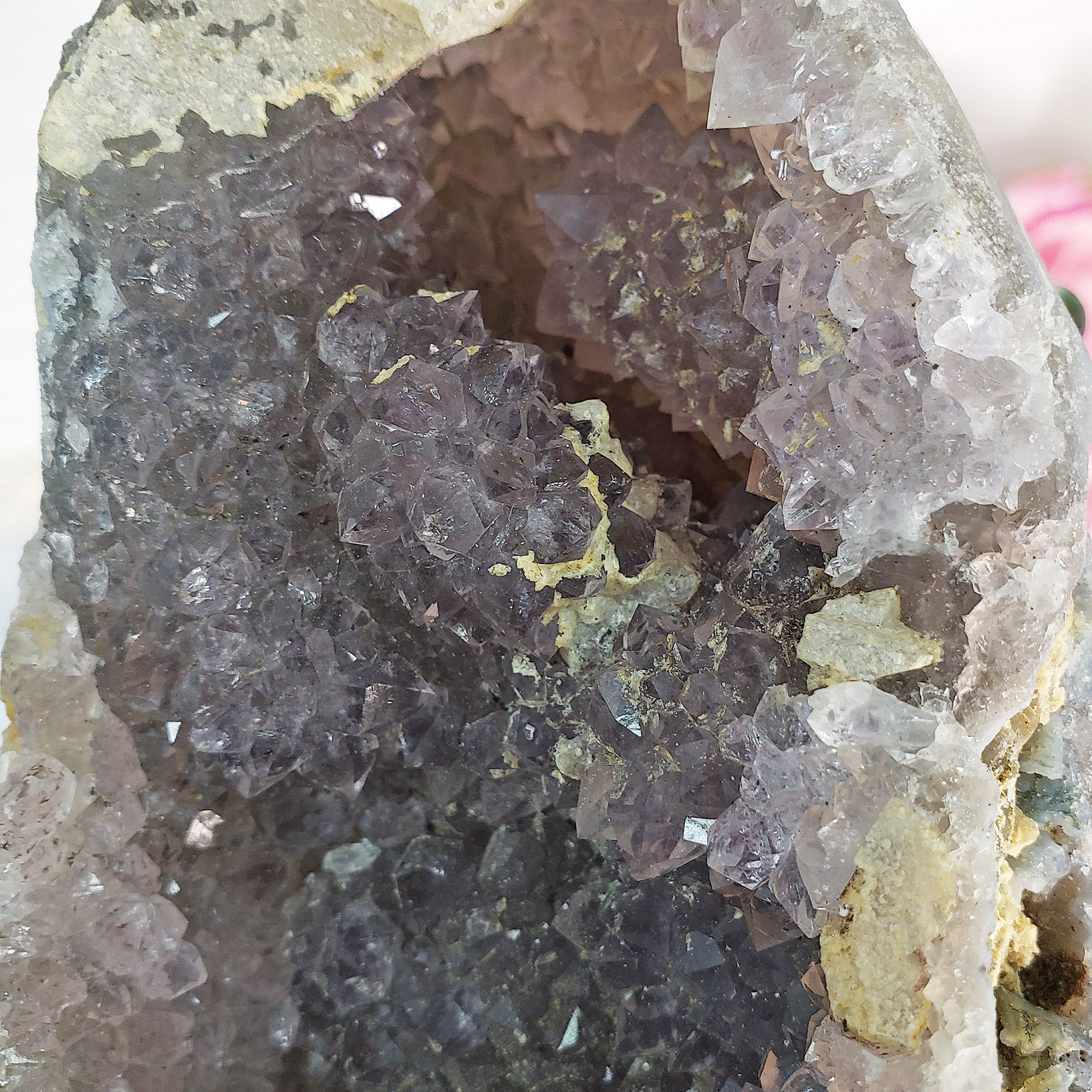 Unique Raw Amethyst Crystal Cluster Natural Gemstone - Throne - Close Up 1