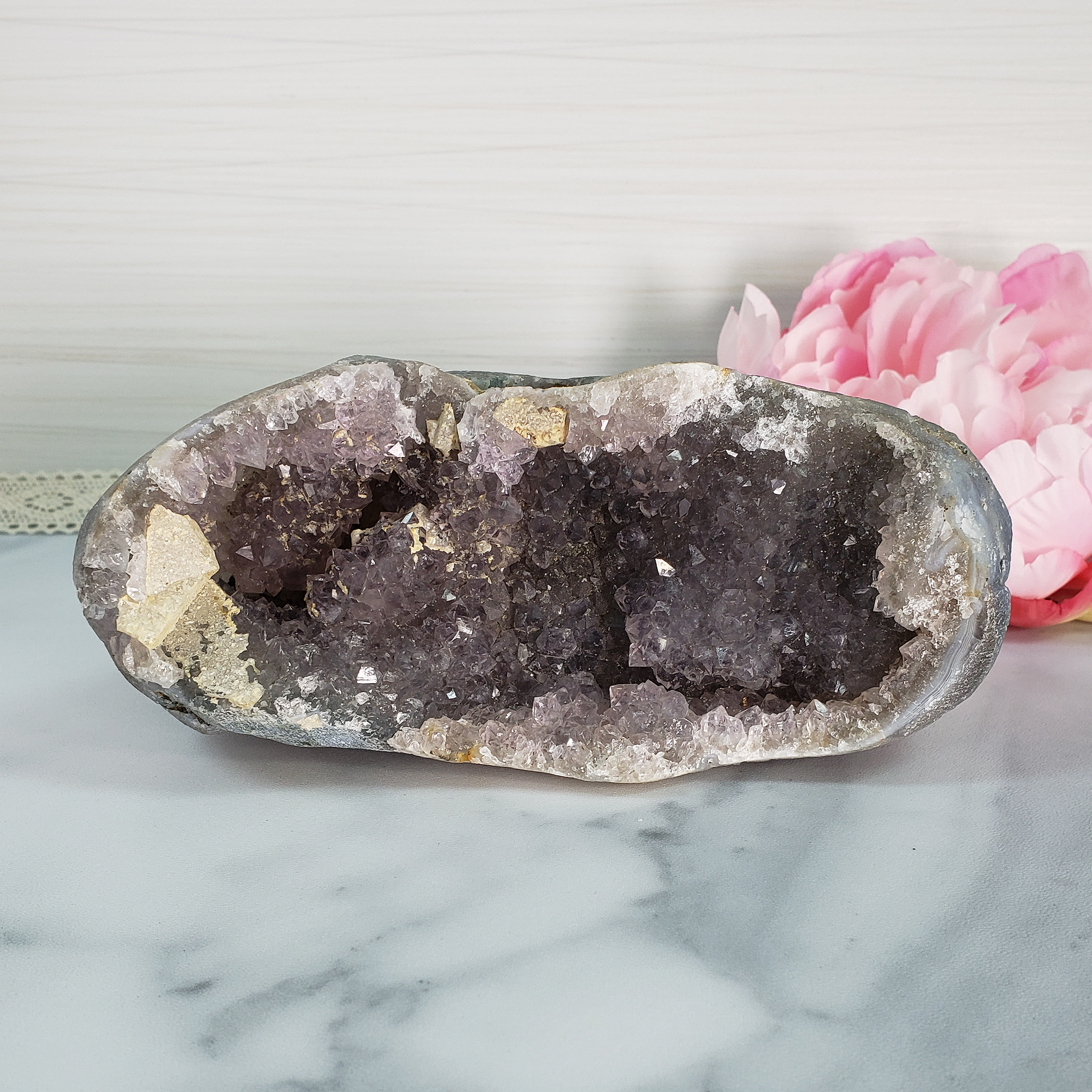 Unique Raw Amethyst Crystal Cluster Natural Gemstone - Throne