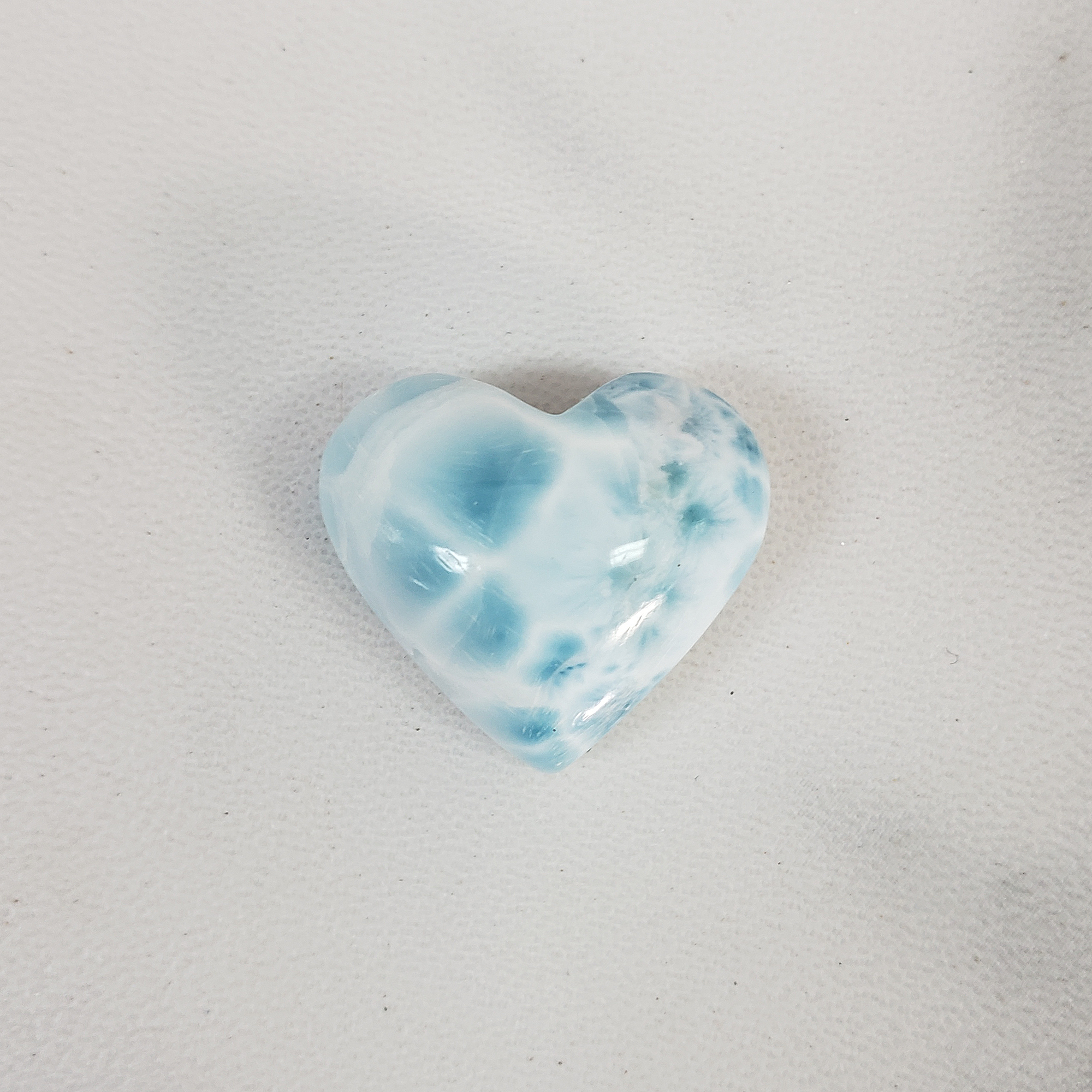 Unique High Quality Larimar Stone Heart Natural Gemstone Cabochon | Thurisaz - 2