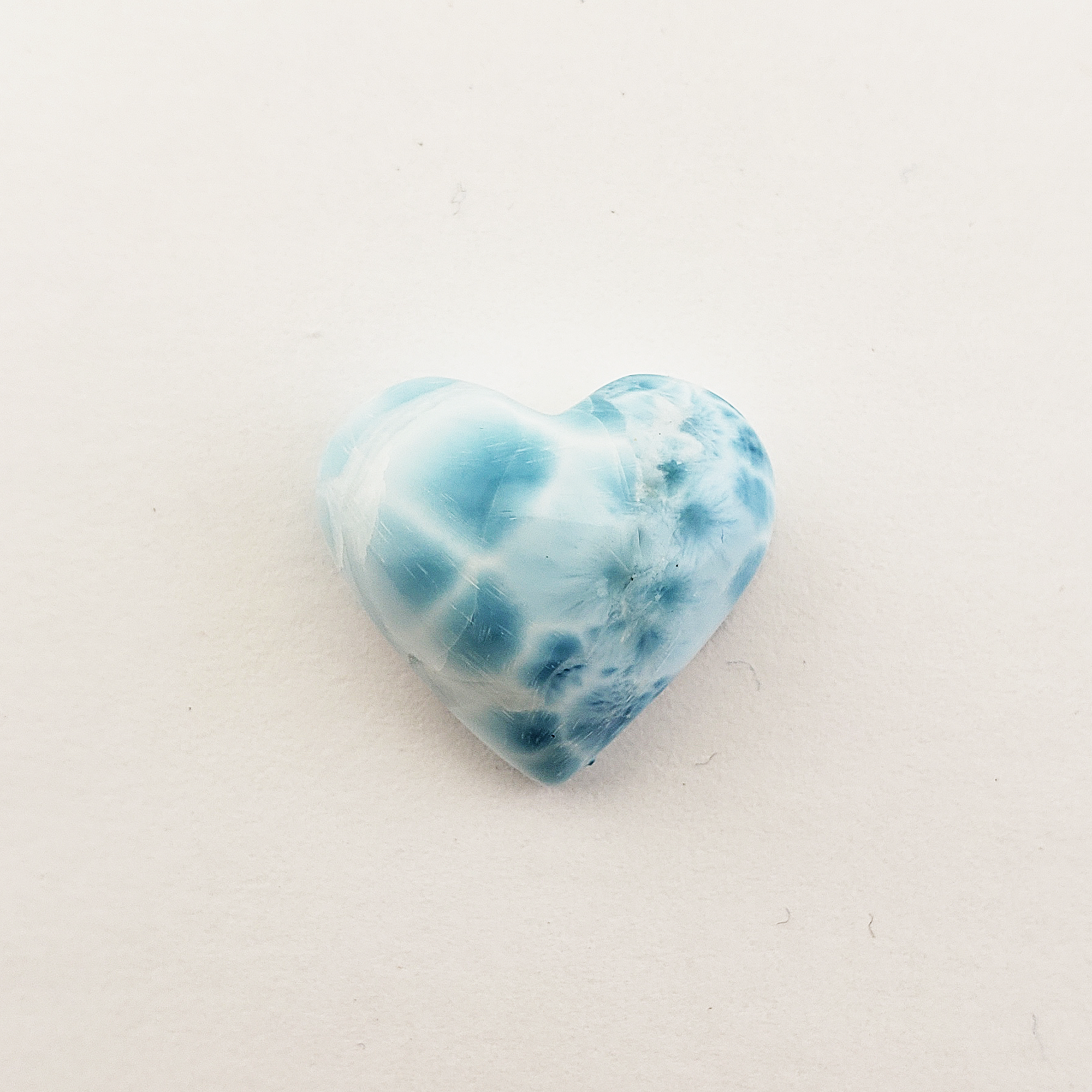 Unique High Quality Larimar Stone Heart Natural Gemstone Cabochon | Thurisaz - 4