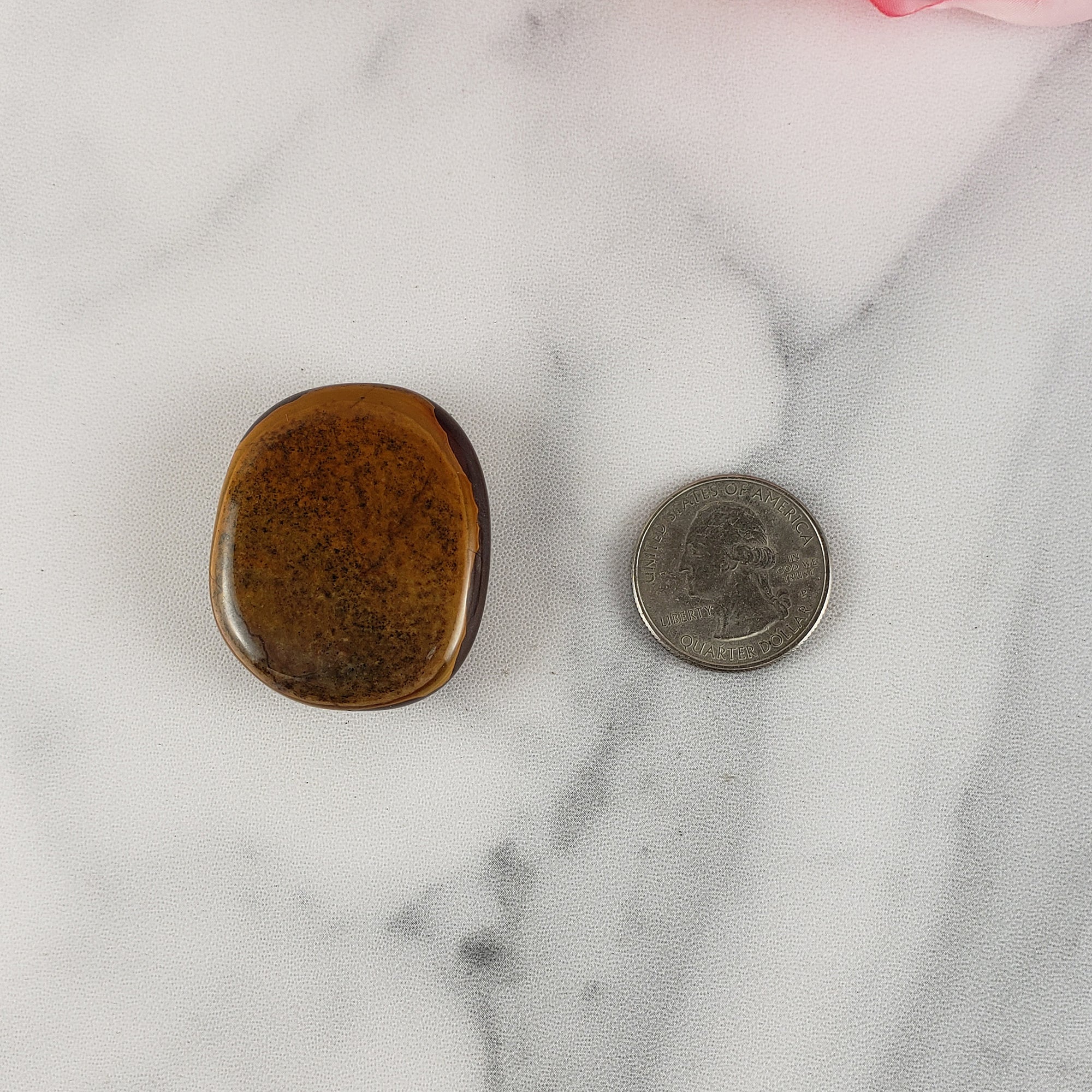 Tiger Iron Natural Crystal Palm Stone Worry Stone Meditation Tool - 2