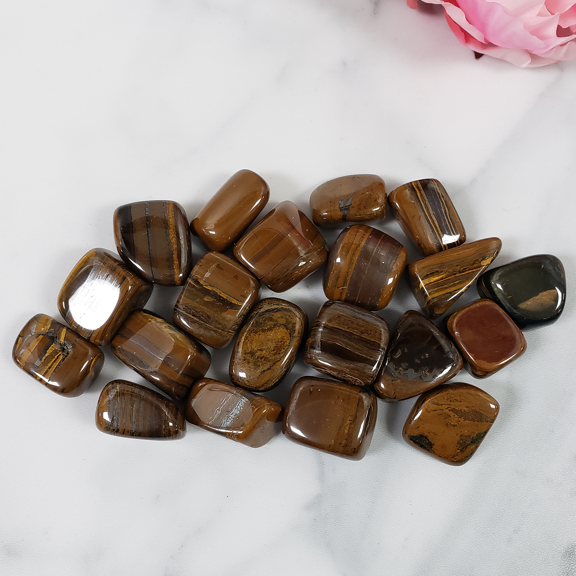 Tiger Iron Natural Gemstone Tumbled Stone | One Stone - 1