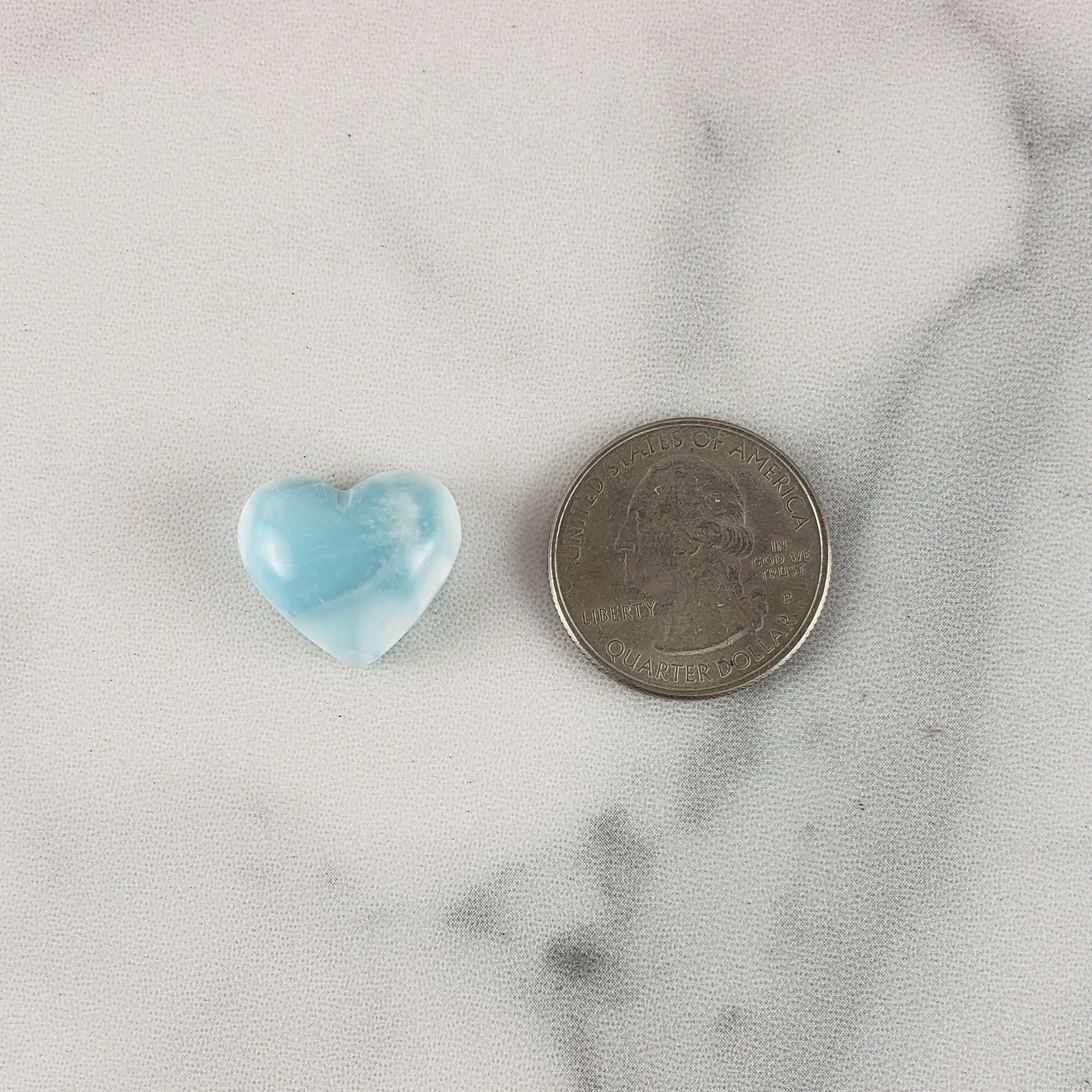 Unique High Quality Larimar Stone Heart Natural Gemstone Cabochon | Tiwaz-  2