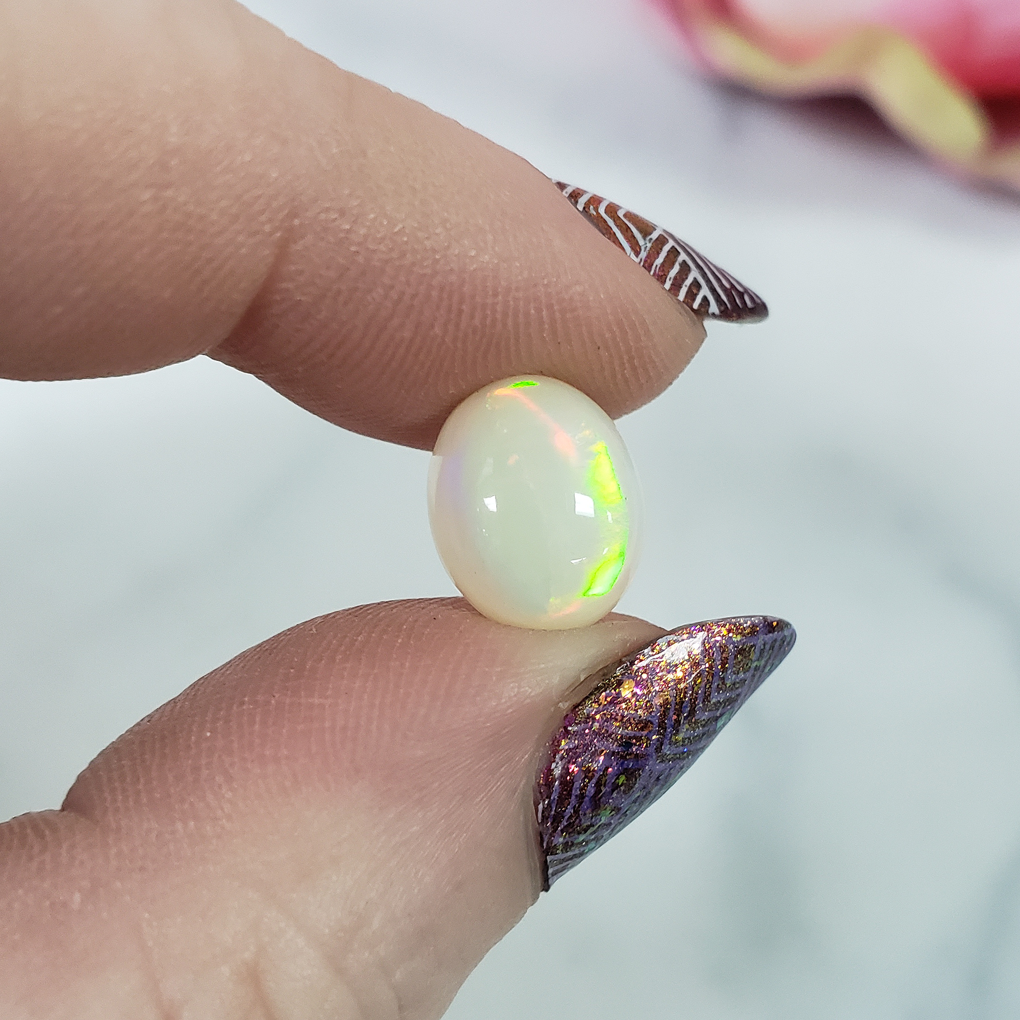 Unique 2.4 Carat Ethiopian Opal Stone Cabochon Natural Gem | Treasure - 3