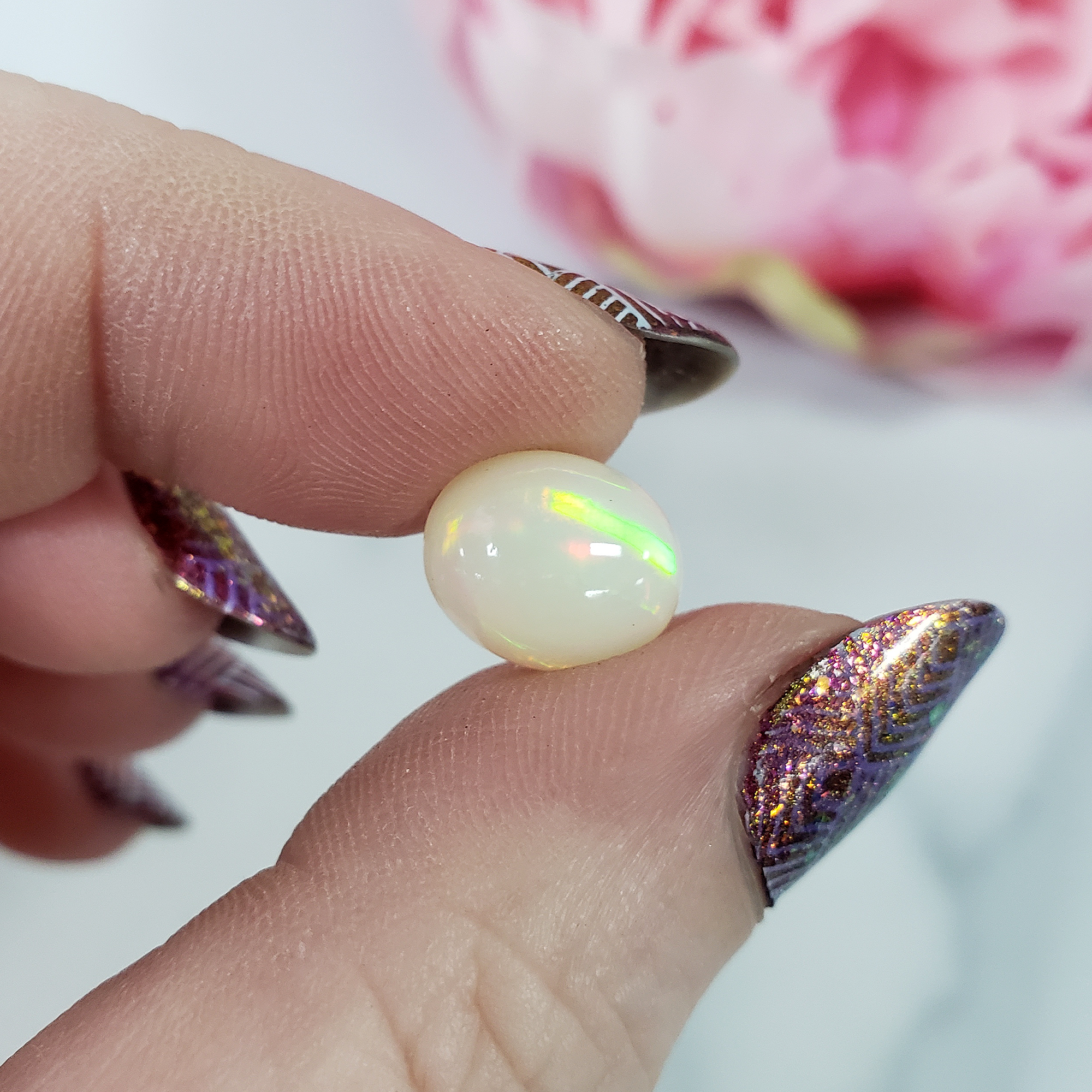 Unique 2.4 Carat Ethiopian Opal Stone Cabochon Natural Gem | Treasure