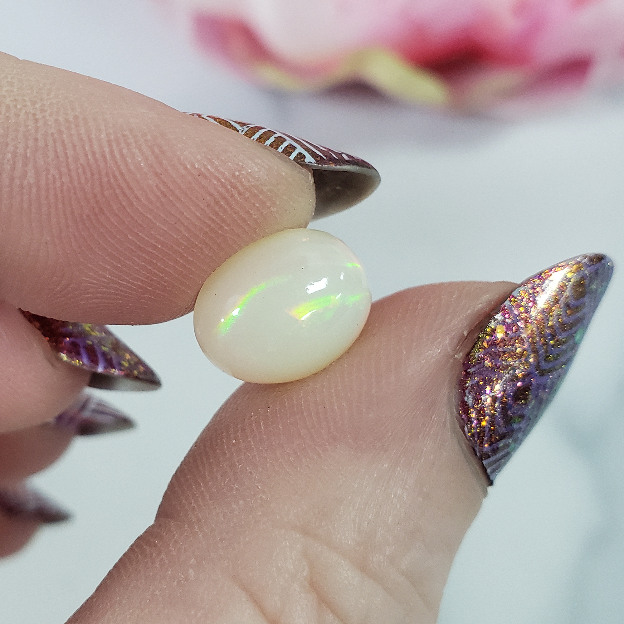 Unique 2.4 Carat Ethiopian Opal Stone Cabochon Natural Gem | Treasure - 1