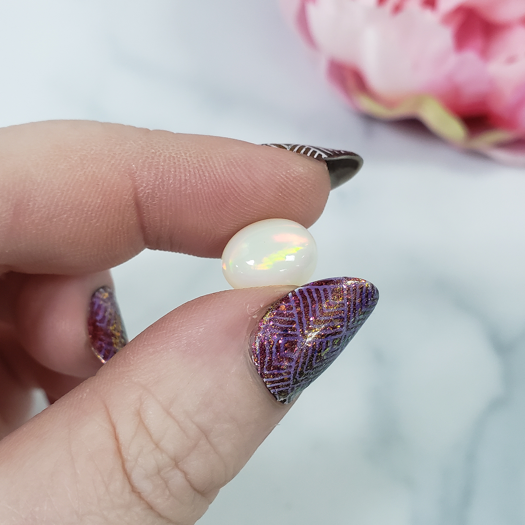 Unique 2.4 Carat Ethiopian Opal Stone Cabochon Natural Gem | Treasure - 2