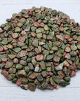 Unakite Stone Natural Gemstone Crystal Chips By the Ounce | Gemstone Chips for Dressing Ritual Candles