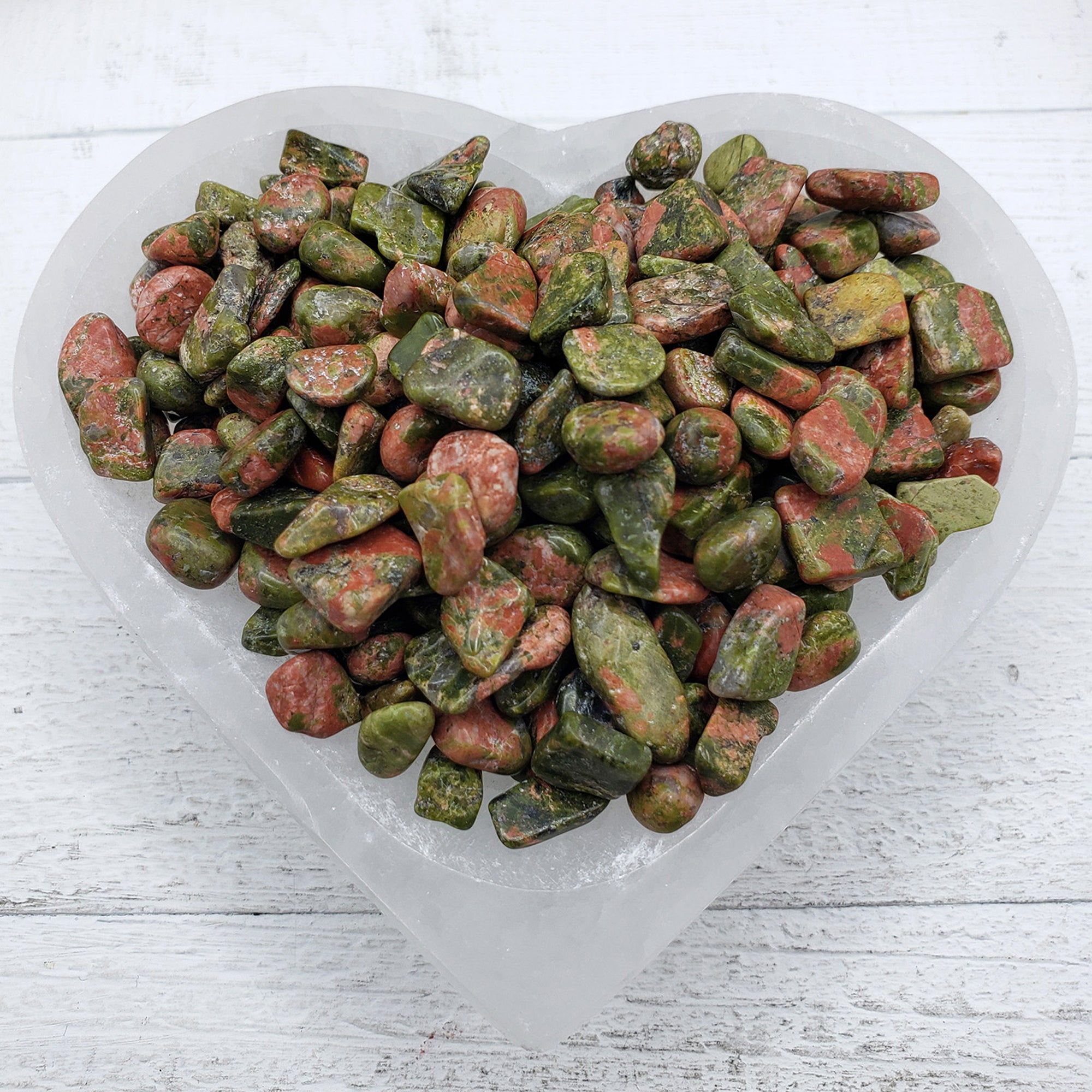 Unakite Stone Natural Gemstone Crystal Chips By the Ounce | Natural Stone Chips for Sensory Bowls