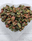 Unakite Stone Natural Gemstone Crystal Chips By the Ounce | Natural Stone Chips for Sensory Bowls