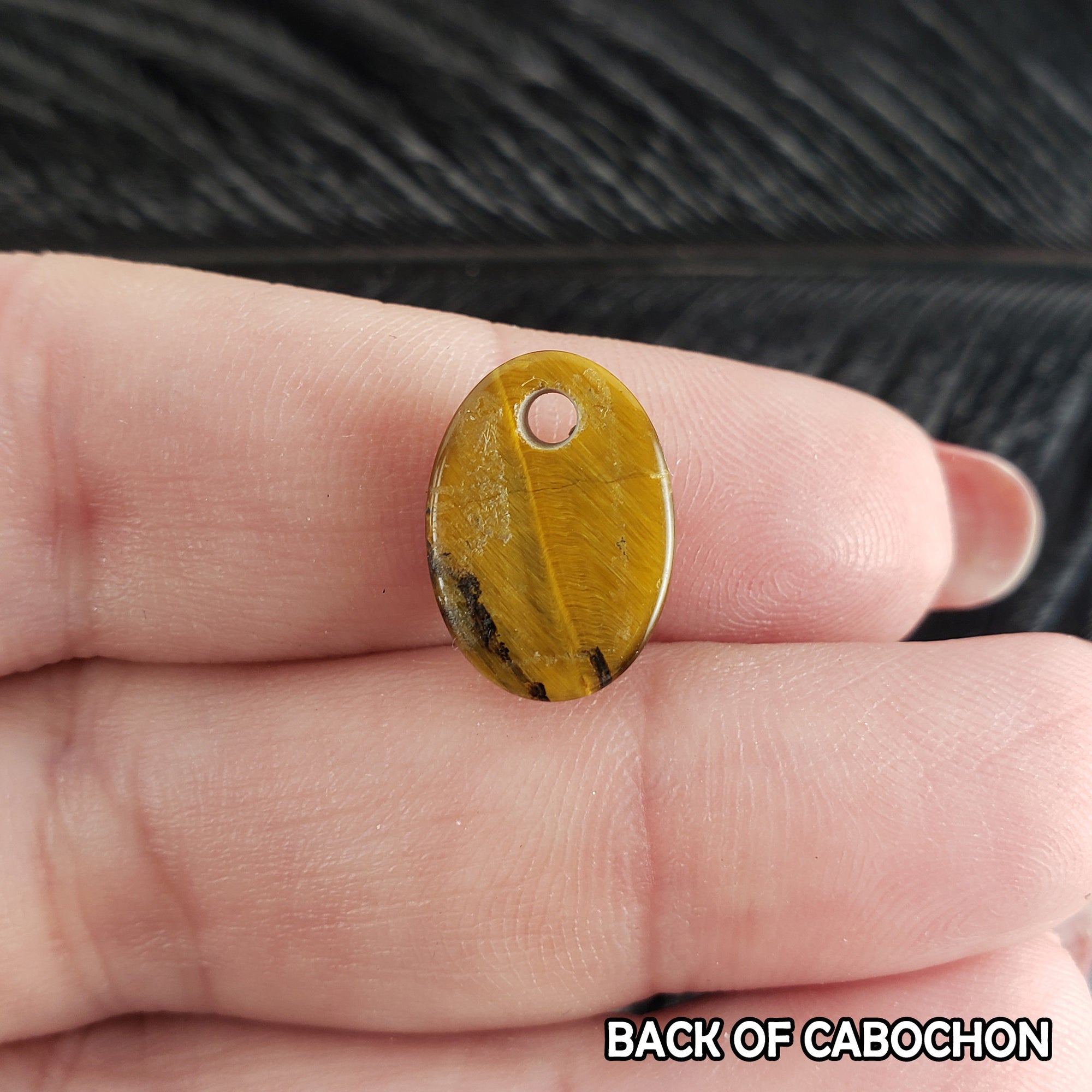 Unique 4.9 Carat Drilled Faceted Tigers Eye Crystal Cabochon Natural High Quality Gemstone | 14mm - 4