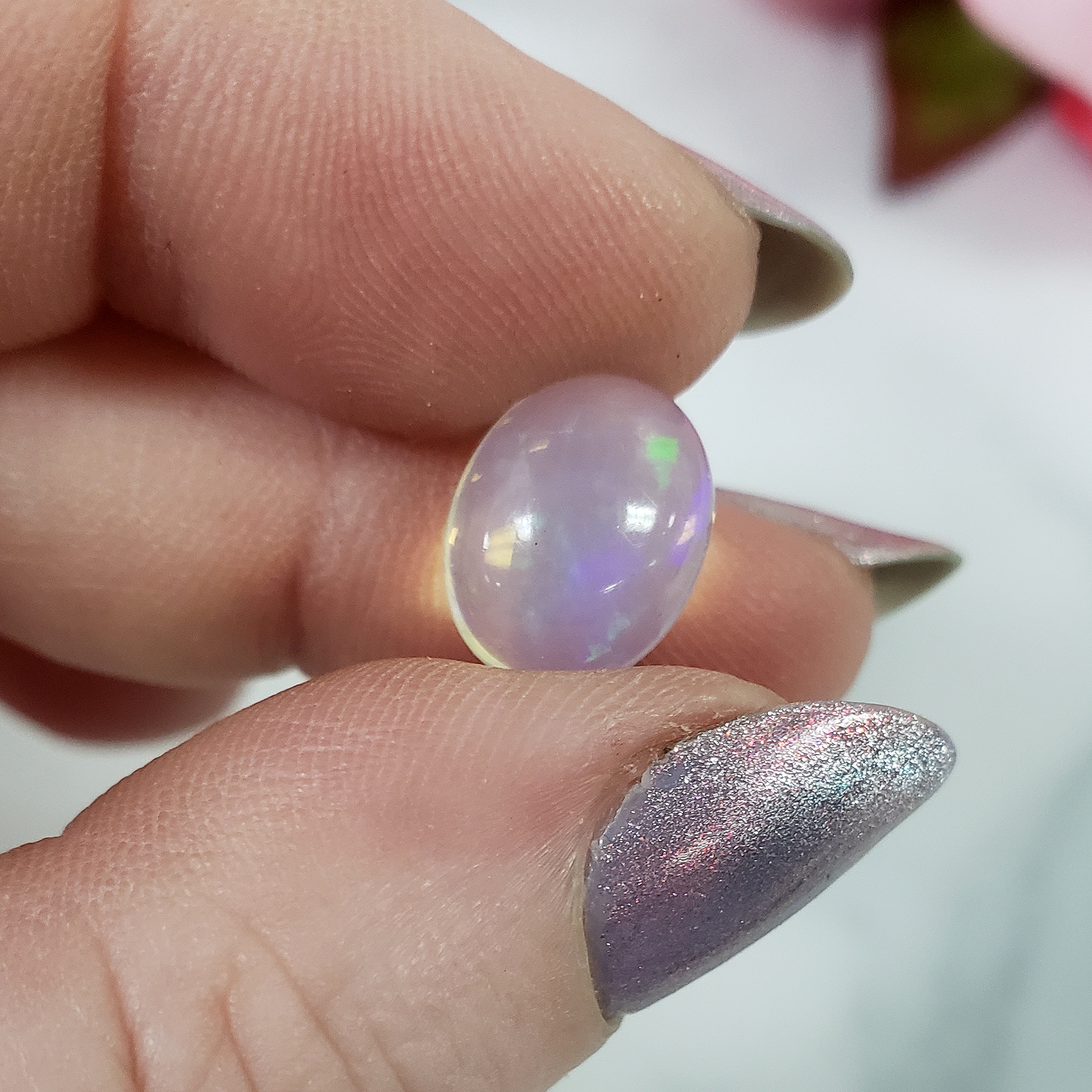 Unique 2.4 Carat Ethiopian Opal Stone Cabochon Natural Gem | Cherish - 1