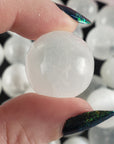 White Selenite Crystal Natural Gemstone Tumbled Stone Small Crystal Sphere Orb | 18mm - 24mm | Crown Chakra Crystals - 6