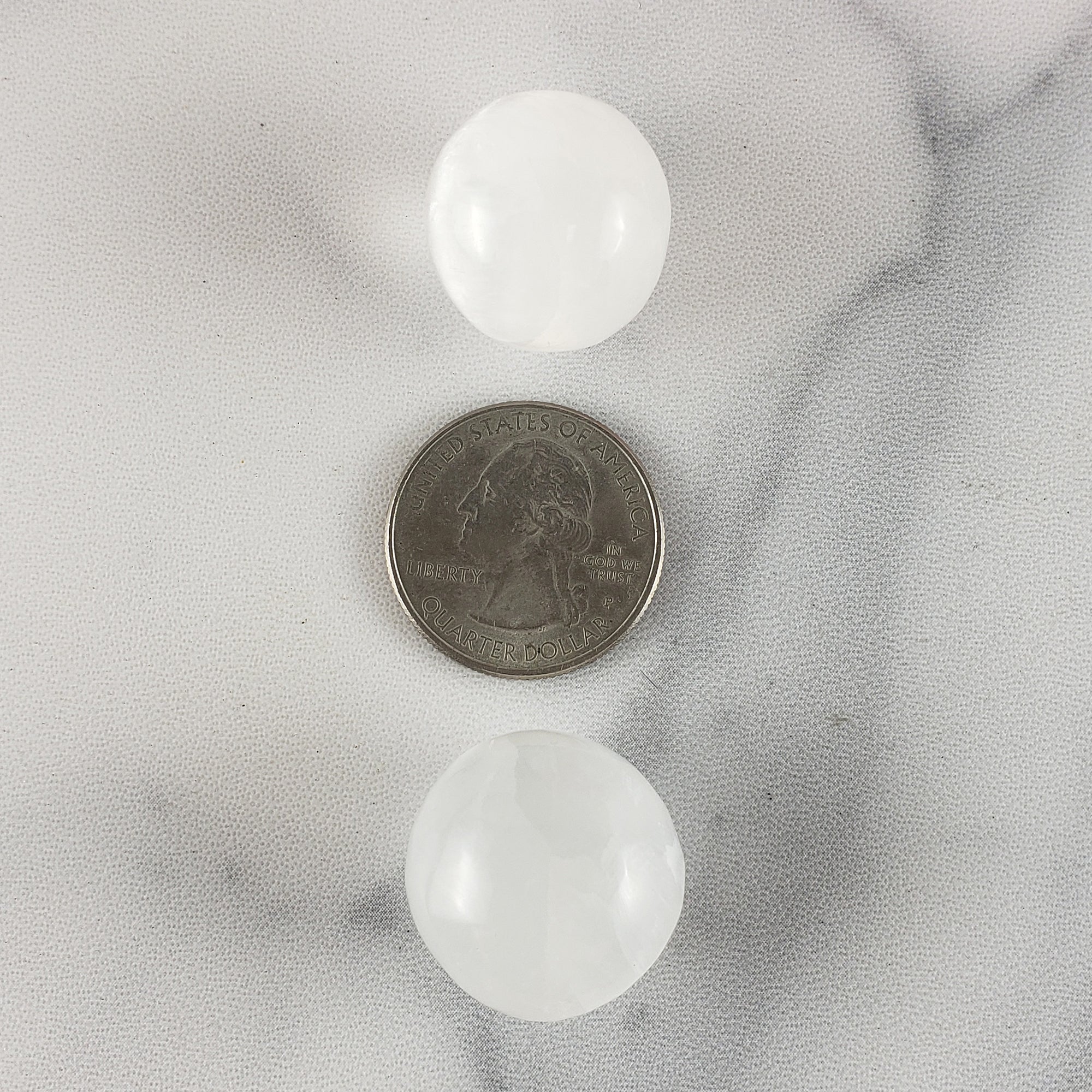 White Selenite Crystal Natural Gemstone Tumbled Stone Small Crystal Sphere Orb | 18mm - 24mm | Crown Chakra Crystals - 3