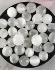 White Selenite Crystal Natural Gemstone Tumbled Stone Small Crystal Sphere Orb | 18mm - 24mm