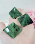 Green Zoisite Stone Natural Gemstone Crystal Pyramid | 30-35mm - 1