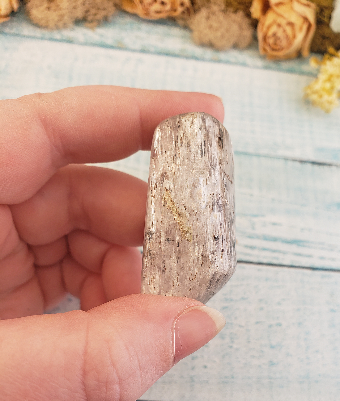 Kunzite Natural Tumbled Gemstone - Jumbo One Stone - Natural Crystals