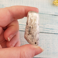 Kunzite Natural Tumbled Gemstone - Jumbo One Stone - Natural Crystals - Showing Texture