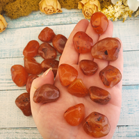 Carnelian Polished Tumbled Gemstone - One Stone or Bulk Wholesale Lots - In Hand