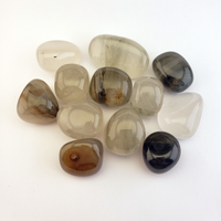 Chlorite Included Quartz Polished Tumbled Gemstone - One Stone - Stone for Motivation