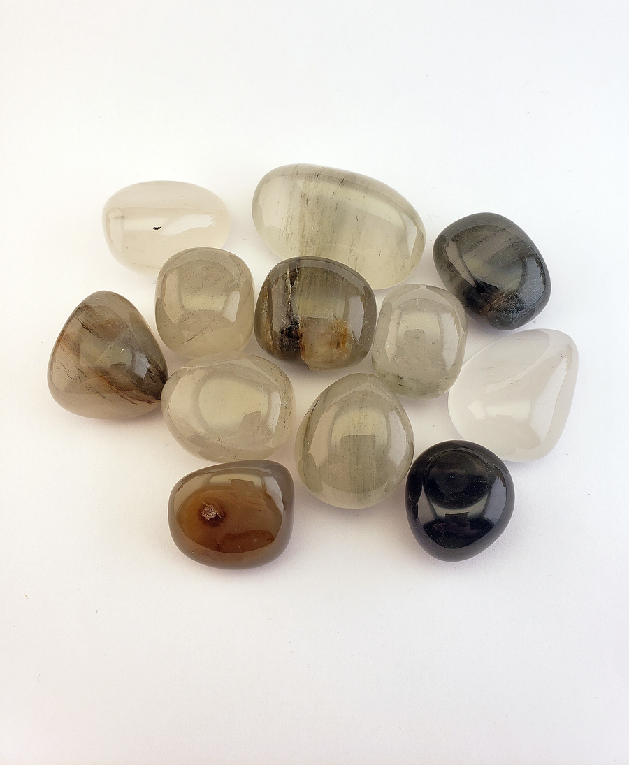 Chlorite Included Quartz Polished Tumbled Gemstone - One Stone - Stone for Motivation