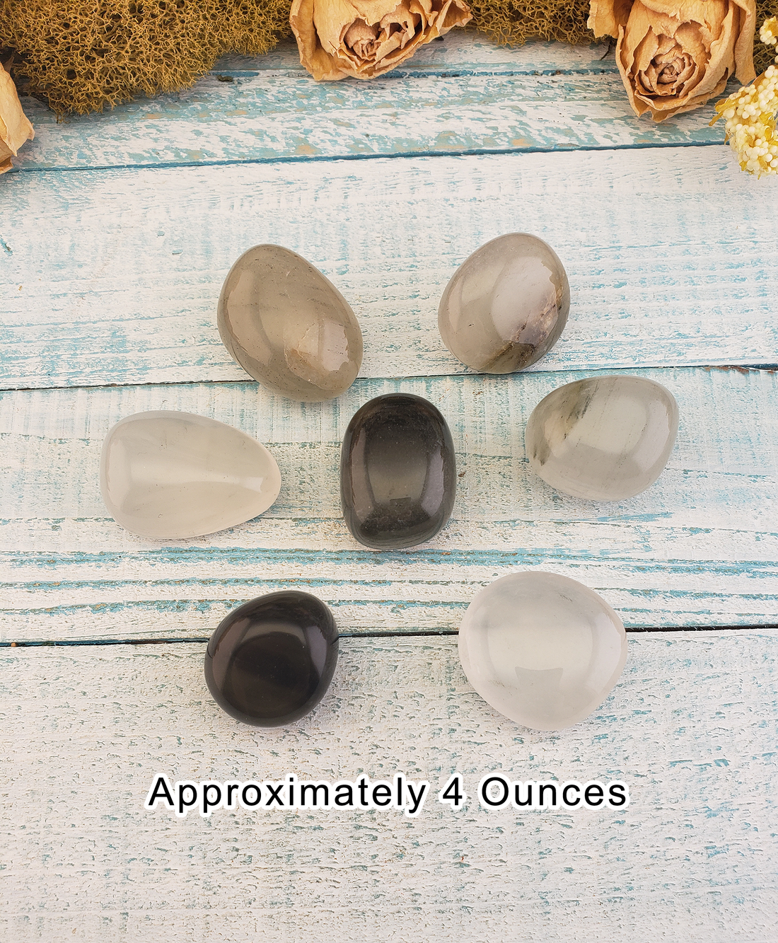 Chlorite Included Quartz Polished Tumbled Gemstone - One Stone - 4 Ounces