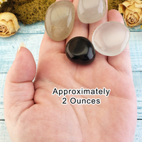 Chlorite Included Quartz Polished Tumbled Gemstone - One Stone - 2 Ounces in Hand