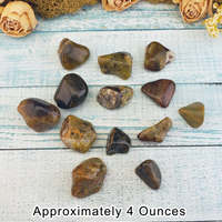 Green Opal Natural Tumbled Gemstone - Freeform One Stone - 4 Ounces