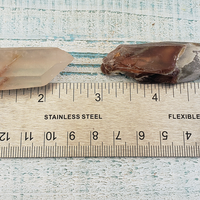 Angel Phantom Quartz Amphibole Included Quartz Crystal - Large One Stone - Size Comparison 2