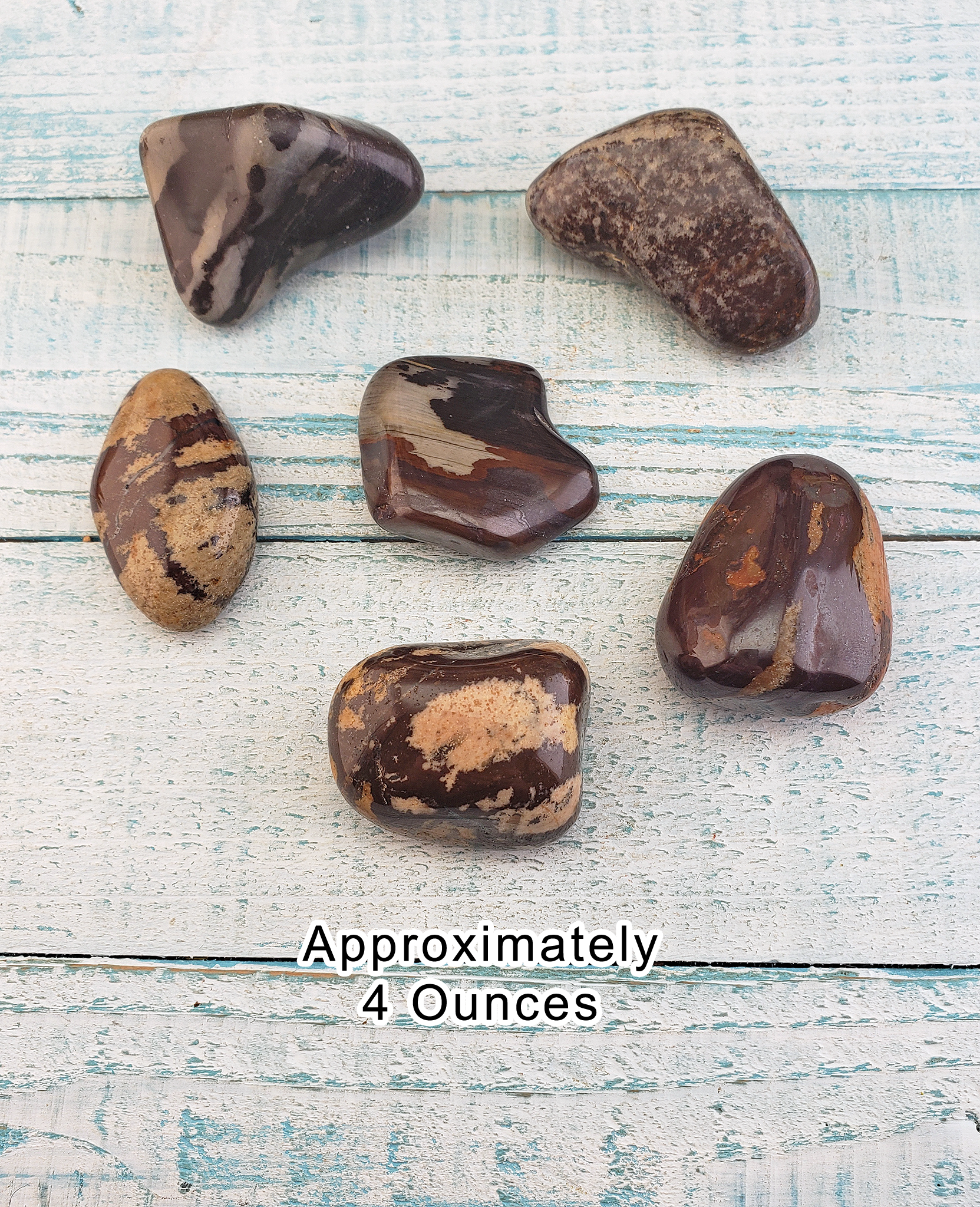 Nguni Jasper Tumbled Gemstone - One Stone or Bulk Wholesale Lots - 4 Ounces