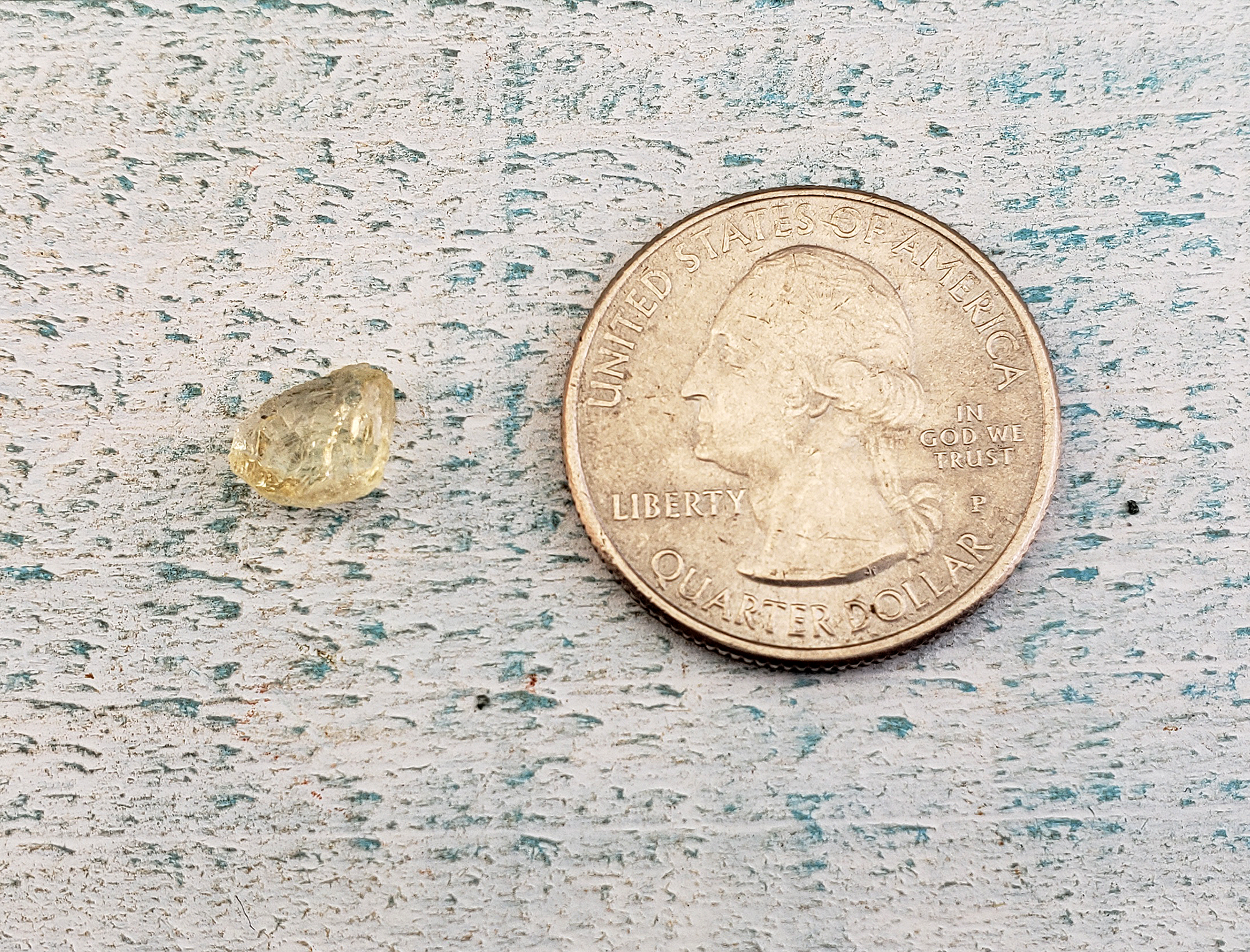 Gold Yellow Apatite Raw MINI Gemstone - One Stone or Bulk Wholesale Lots - Size Comparison 2