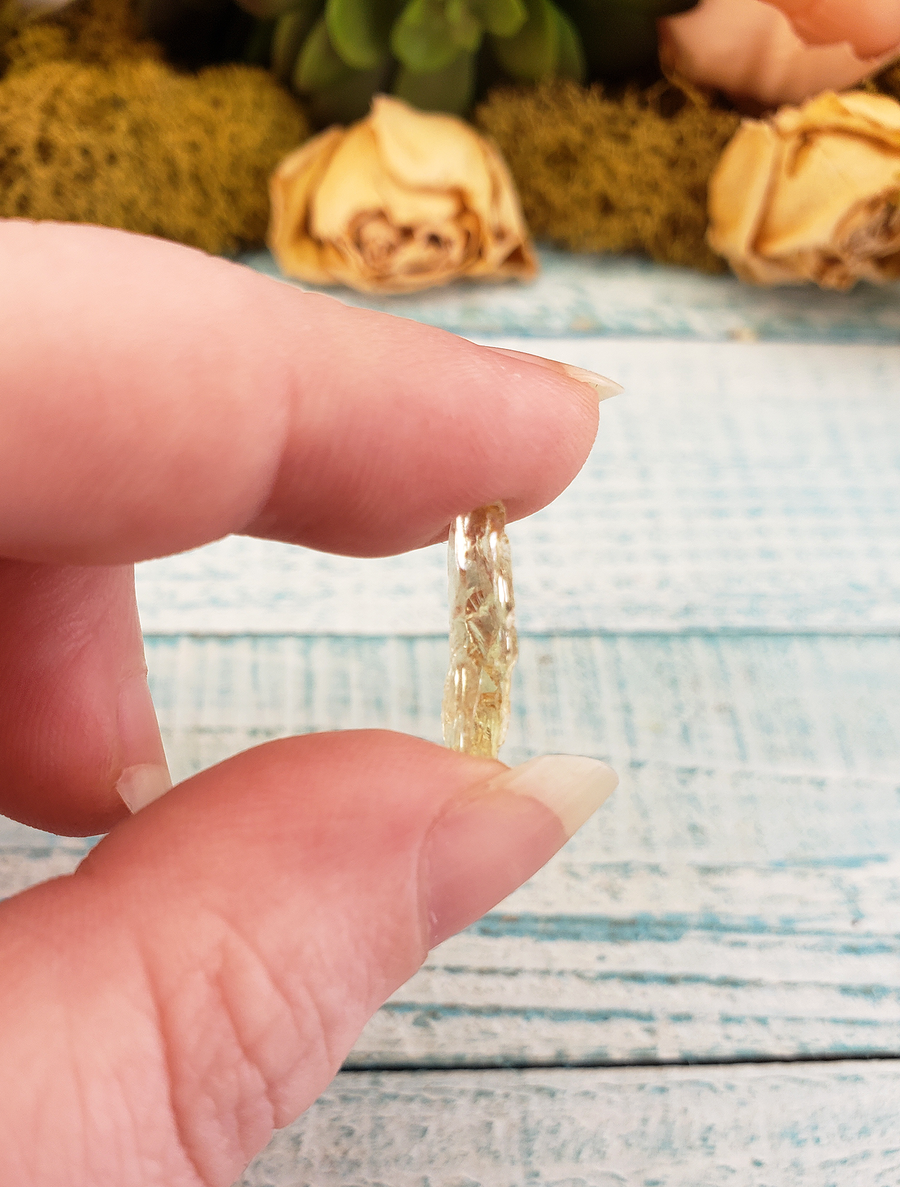 Gold Yellow Apatite Raw MINI Gemstone - One Stone or Bulk Wholesale Lots - Close Up