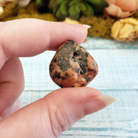 Orthoclase Feldspar Granite Tumbled Gemstone - One Stone or Bulk Wholesale - Showing Texture