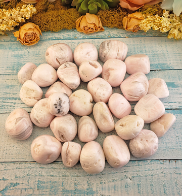 Pink Mangano Calcite Tumbled Gemstone - One Stone or Bulk Wholesale