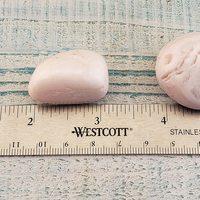Pink Mangano Calcite Tumbled Gemstone - One Stone or Bulk Wholesale - Size Comparison